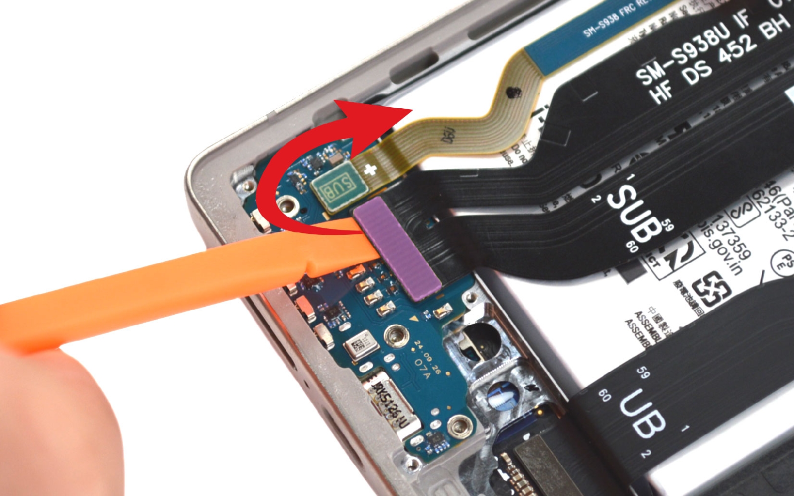 Comment changer le connecteur de charge  sur Galaxy S25 Ultra photo 1