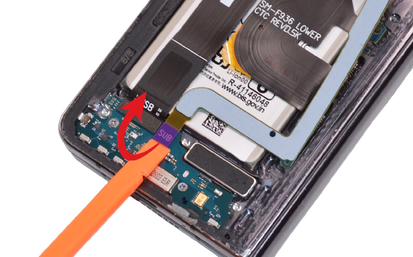 Comment changer le connecteur de charge  sur Galaxy Z Fold4 photo 1