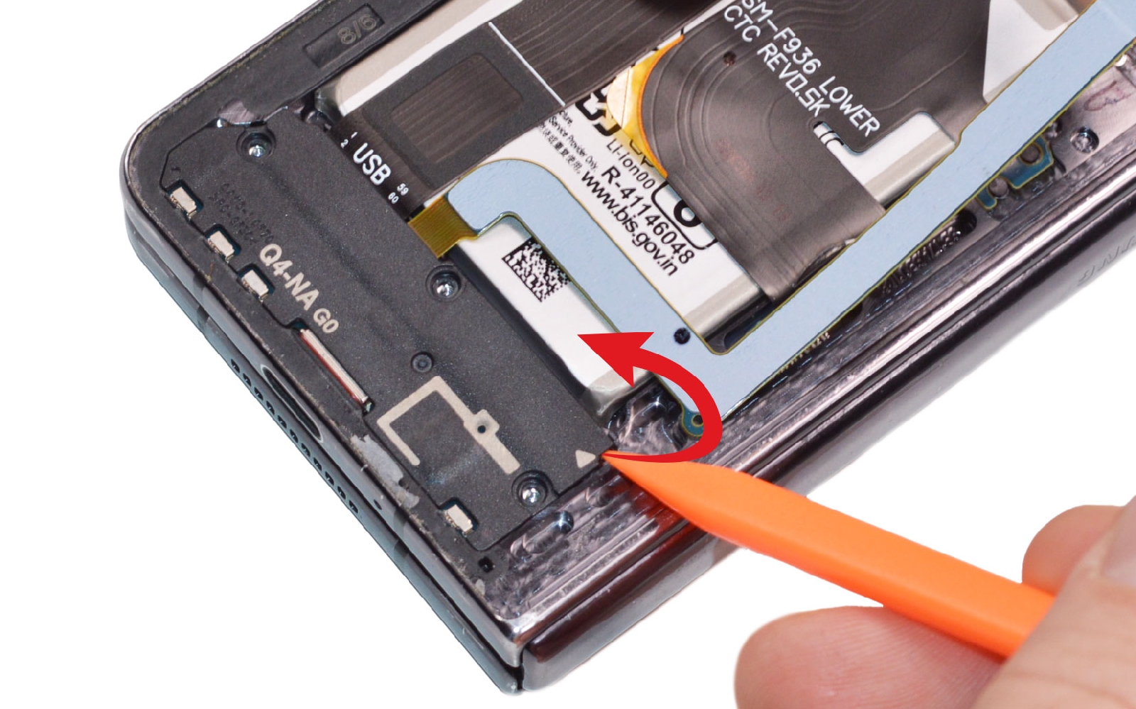 Comment changer le connecteur de charge  sur Galaxy Z Fold4 photo 2