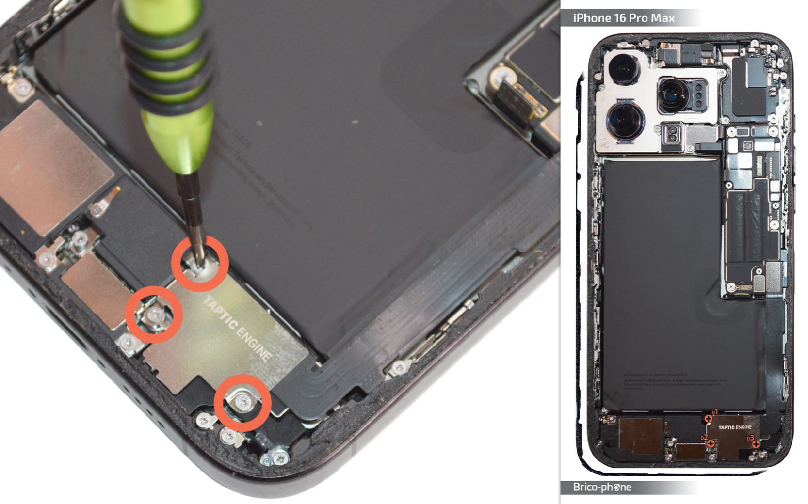 Comment changer la batterie sur iPhone 16 Pro Max photo 1