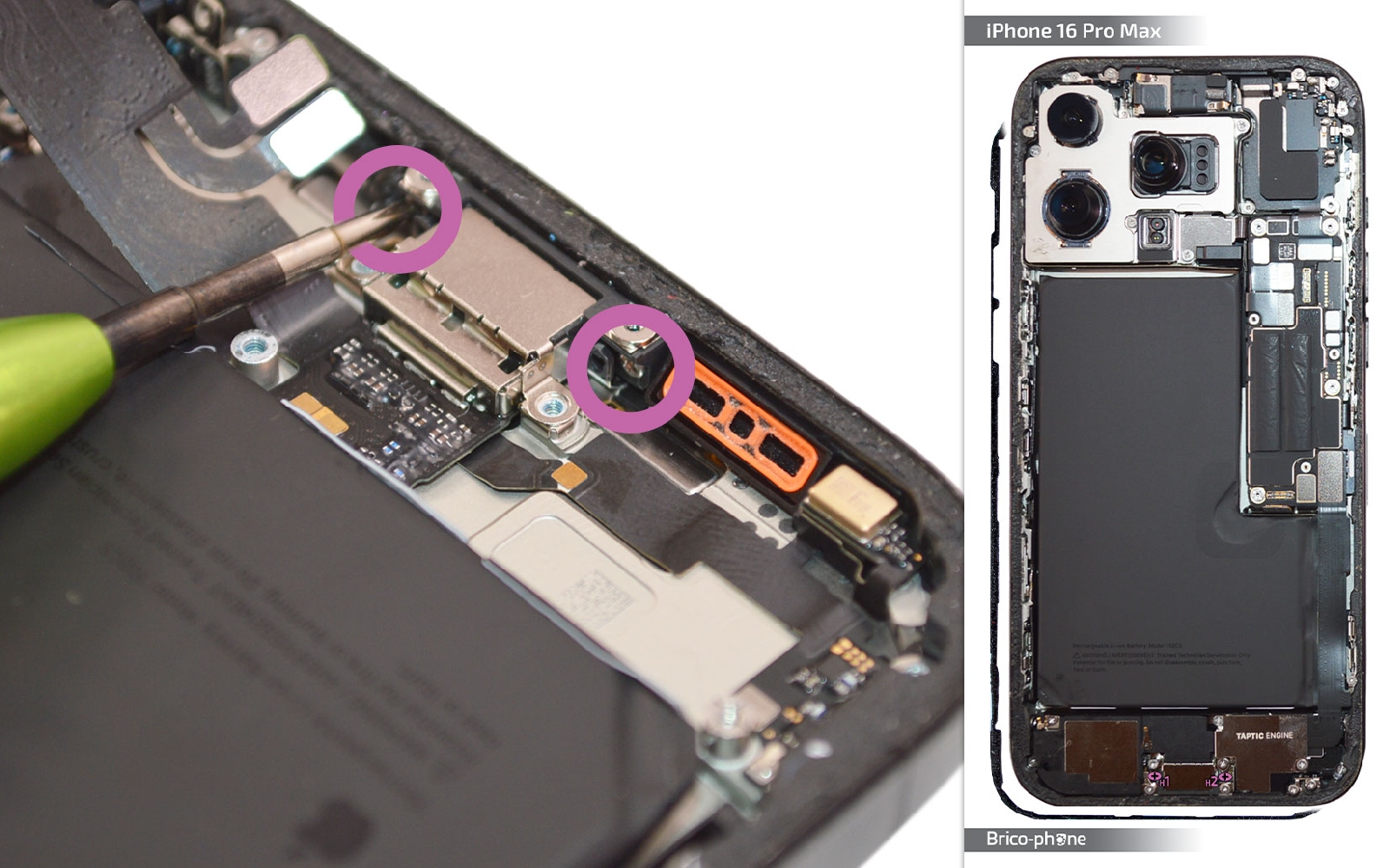Comment changer le connecteur de charge sur iPhone 16 Pro Max photo 1