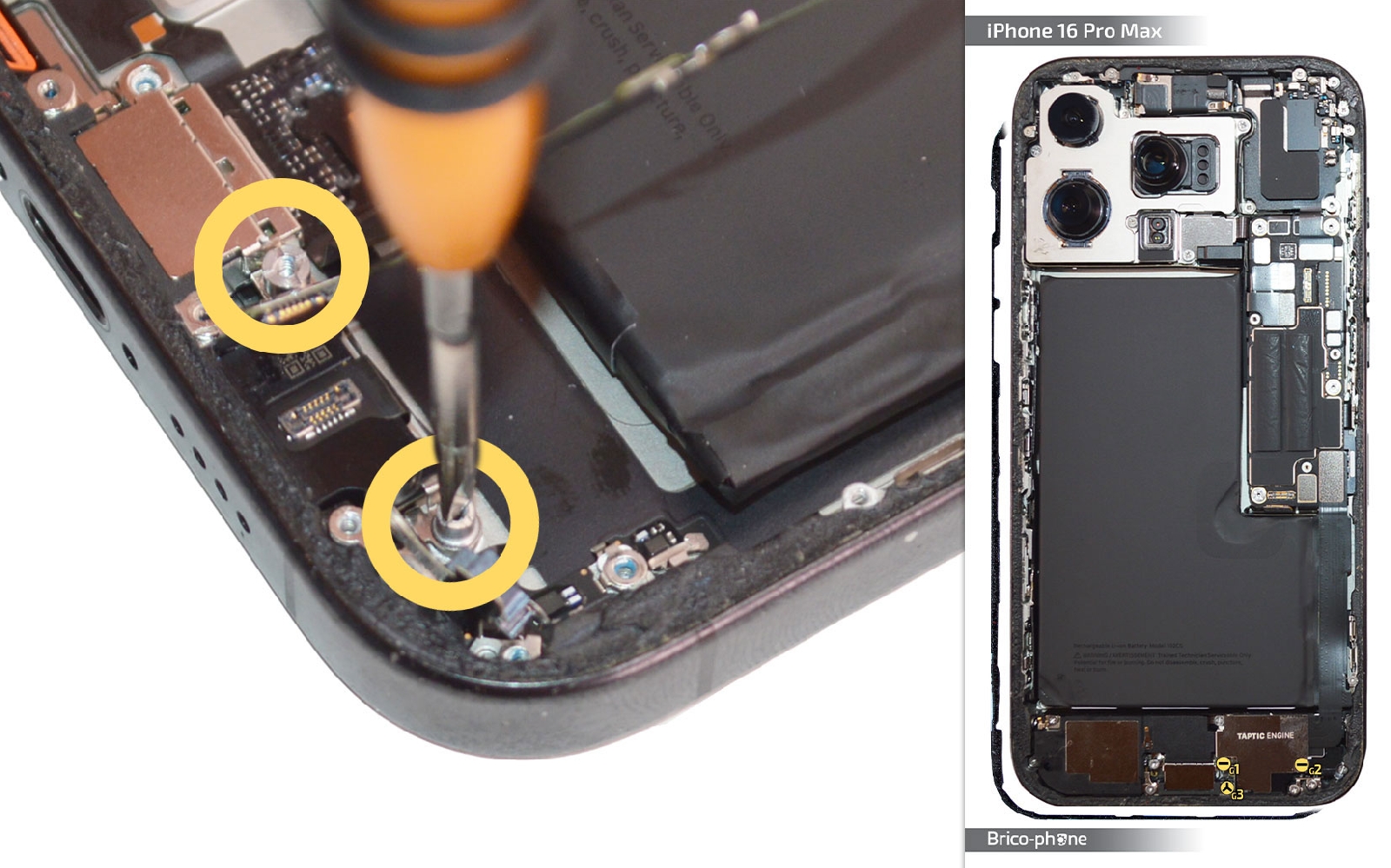 Comment changer le connecteur de charge sur iPhone 16 Pro Max photo 2