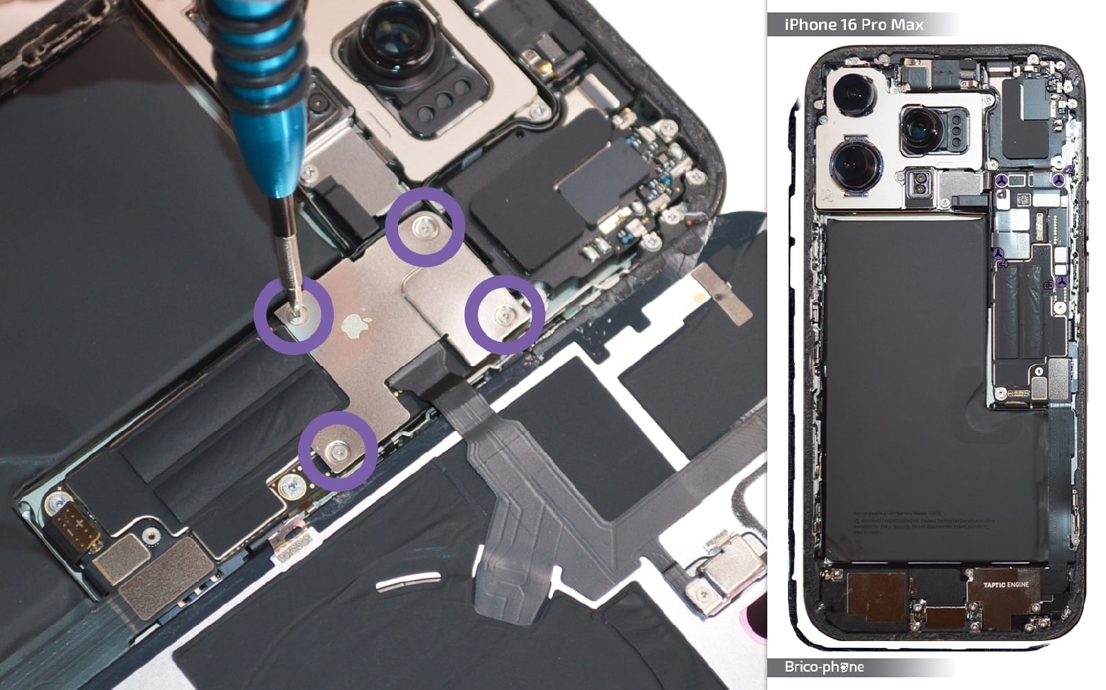 Comment changer le module des caméres arrière sur iPhone 16 Pro Max photo 1