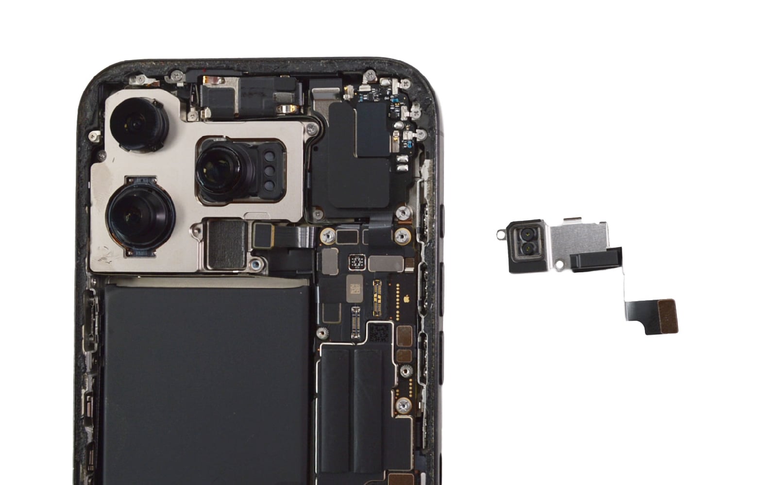 Comment changer le module des caméres arrière sur iPhone 16 Pro Max photo 3