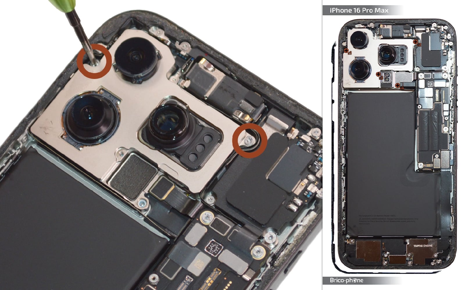 Comment changer le module des caméres arrière sur iPhone 16 Pro Max photo 1
