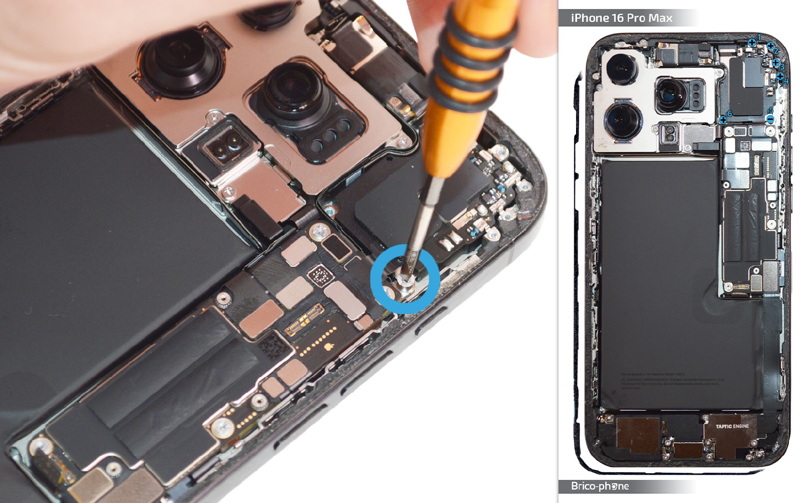 Comment changer l'écouteur de l'oreille sur iPhone 16 Pro Max photo 2