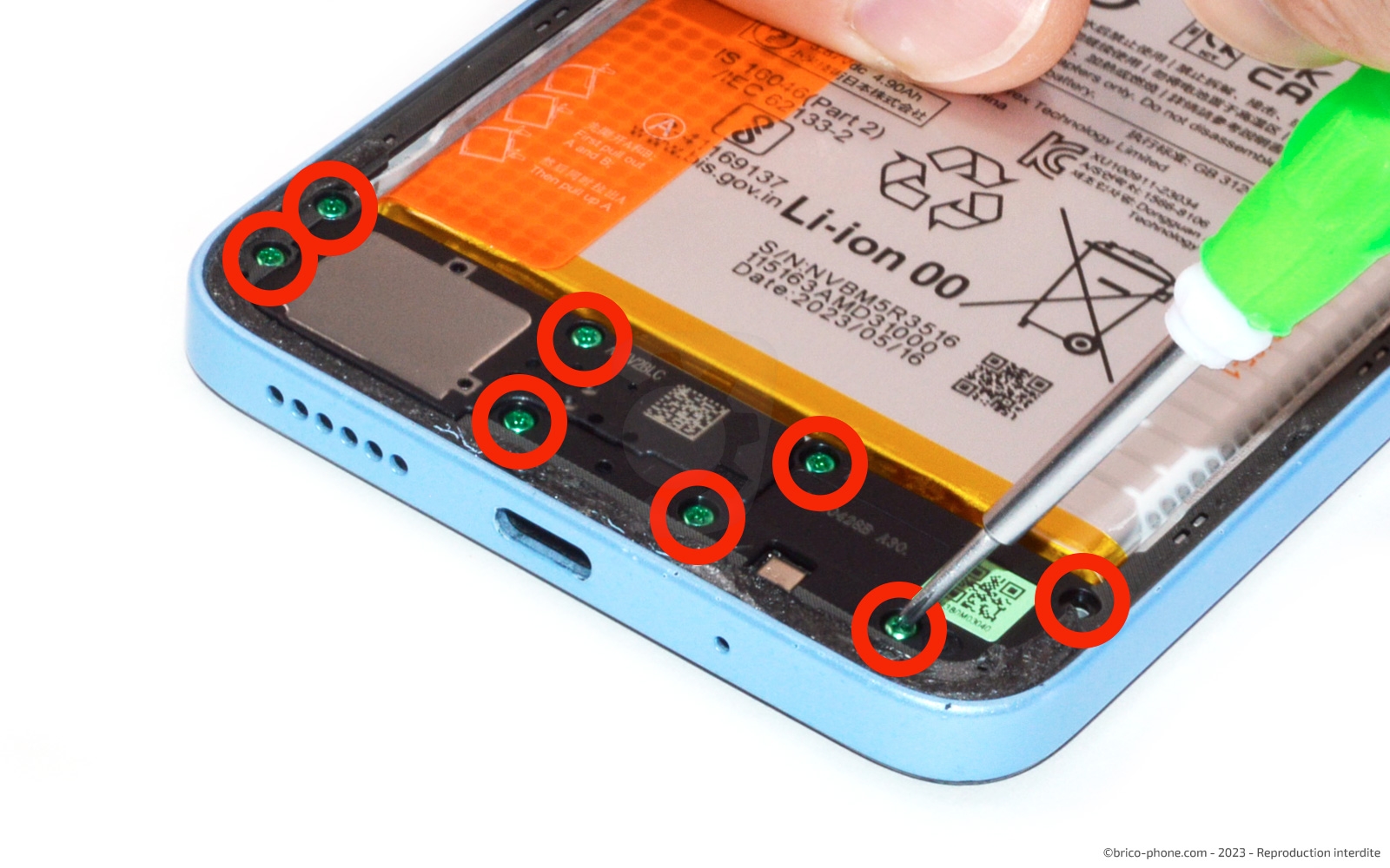 Comment changer le bloc écran sur Redmi 12 (4G et 5G) photo 2