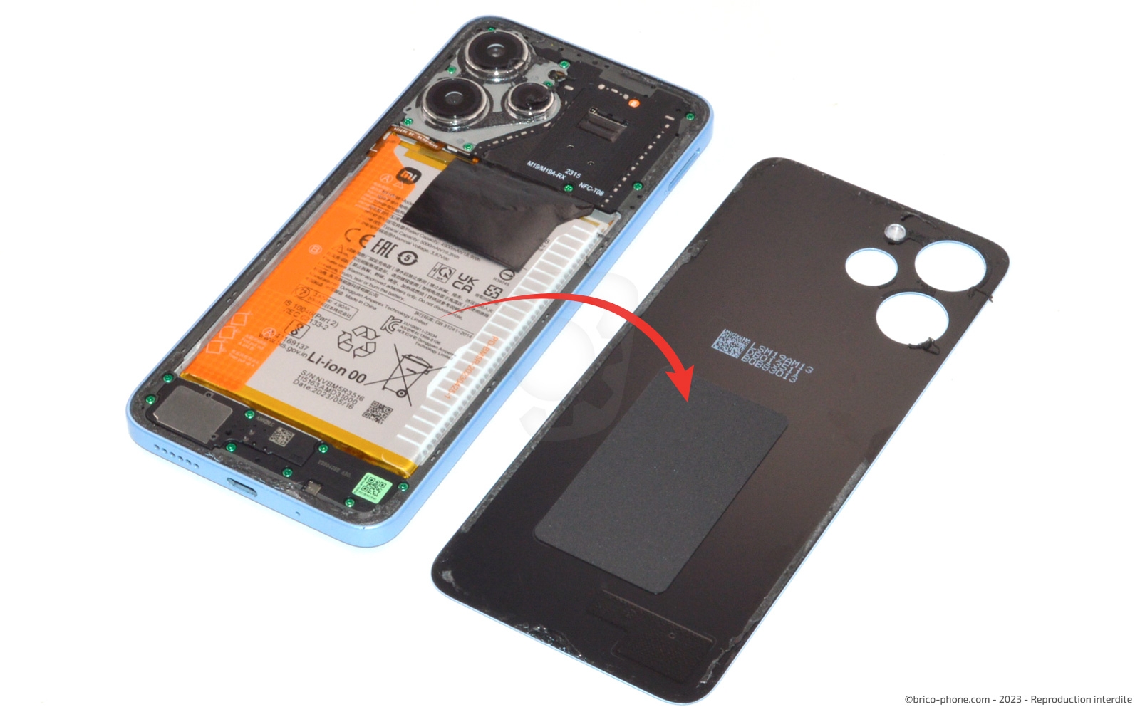 Comment changer le bloc écran sur Redmi 12 (4G et 5G) photo 4