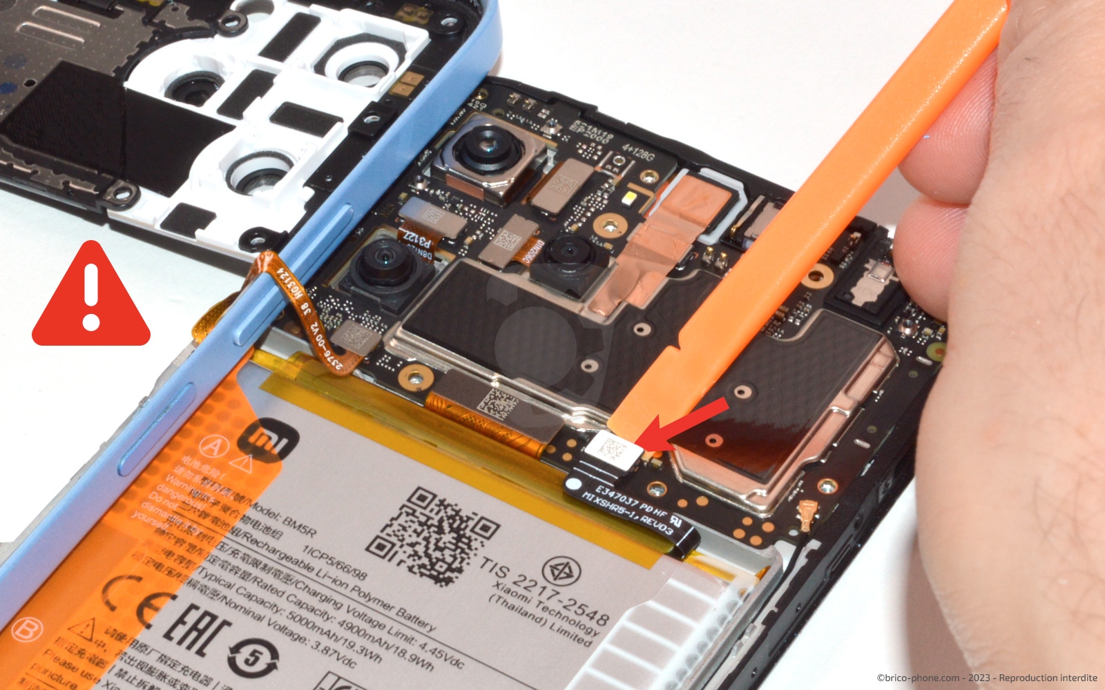 Comment changer le bloc écran sur Redmi 12 (4G et 5G) photo 2
