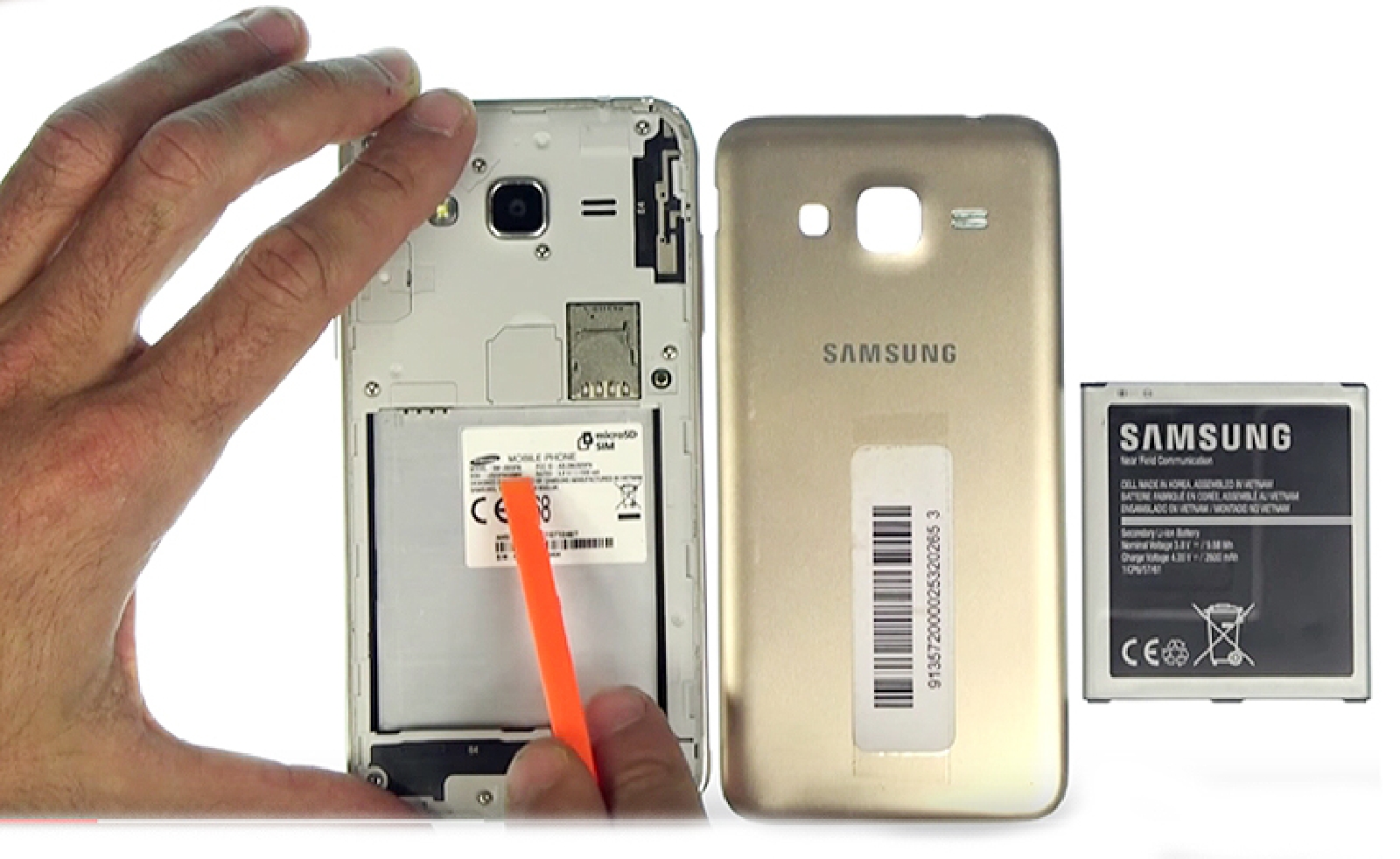 Changement d'écran (vitre+AMOLED) sur Galaxy J3 2016 photo 2