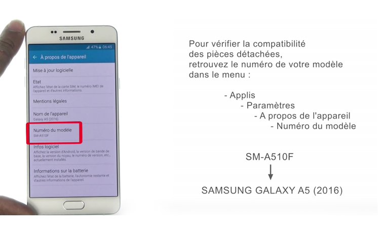 Changement de batterie sur Galaxy A5 2016 photo 1