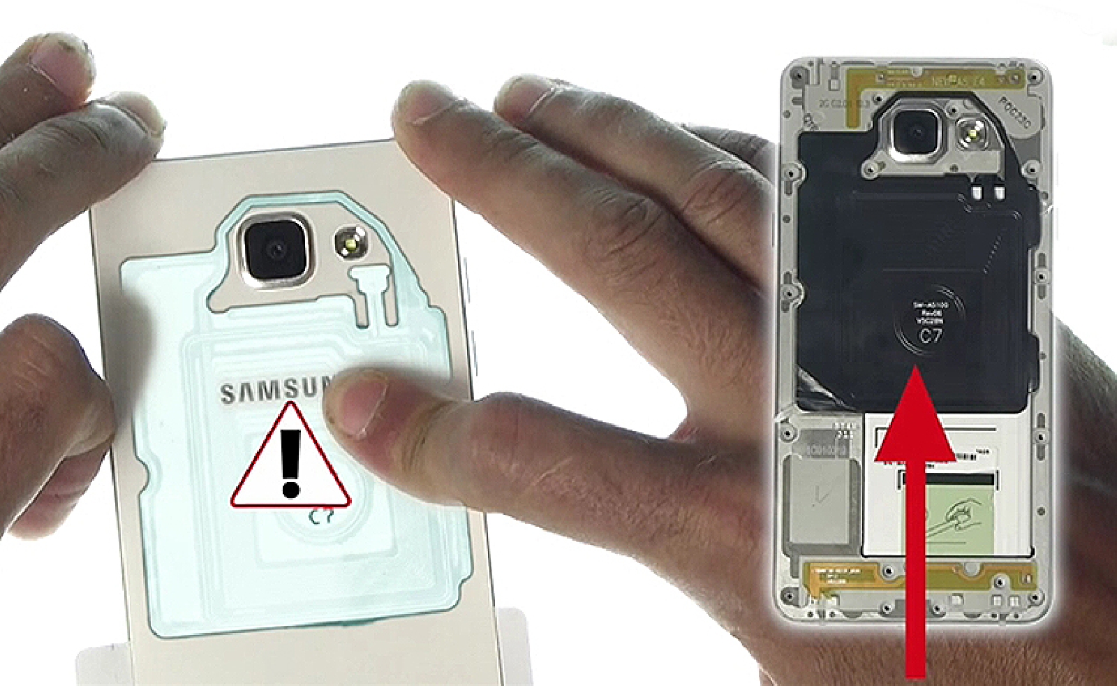 Changement de vitre arrière sur Galaxy A3 2016 photo 1