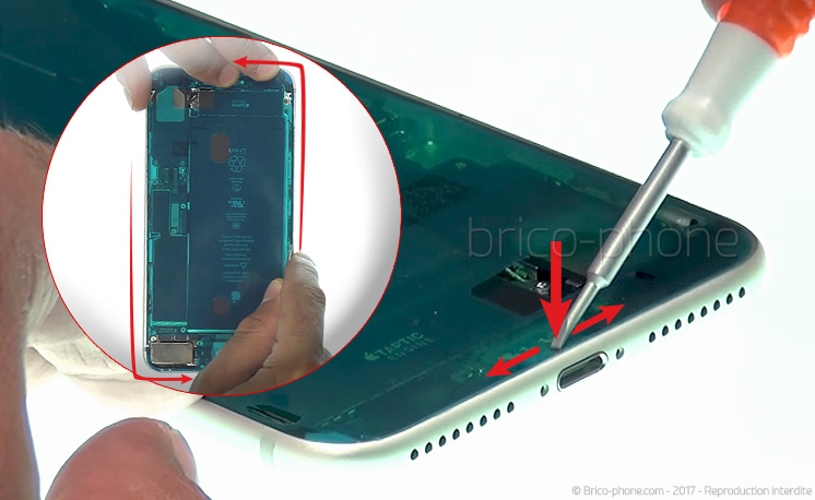 Changement d'écran (vitre+LCD) sans éléments prémontés en gardant l'étanchéité sur iPhone 7 photo 2