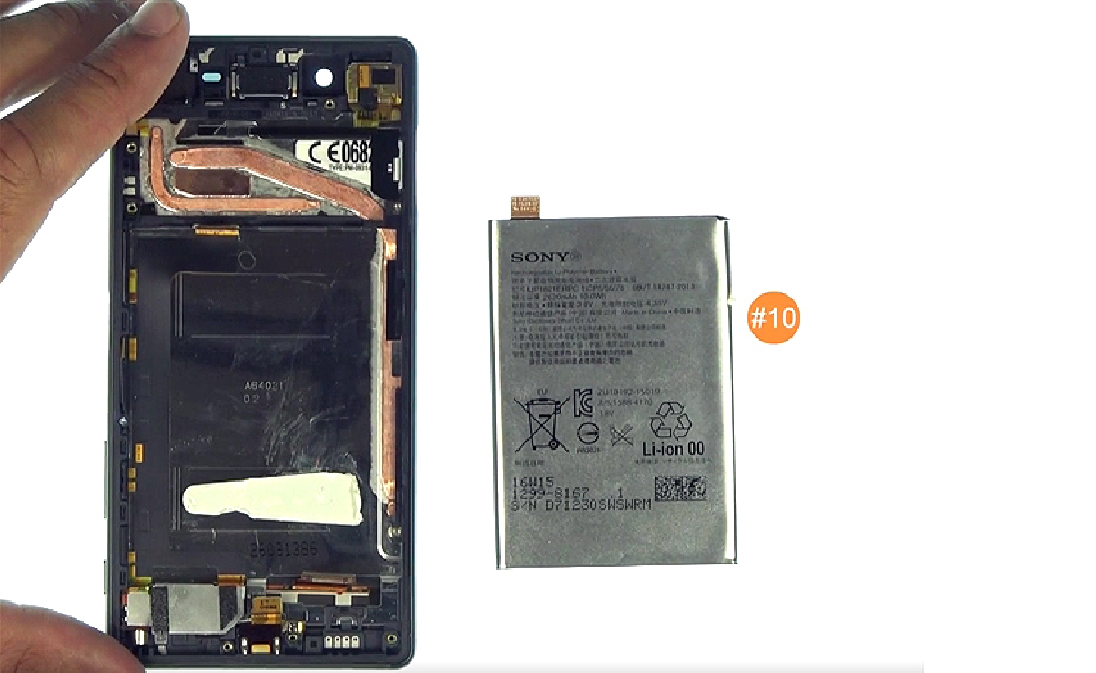 Changement d'écran (vitre+châssis+LCD) sur Xperia X - X Dual photo 4