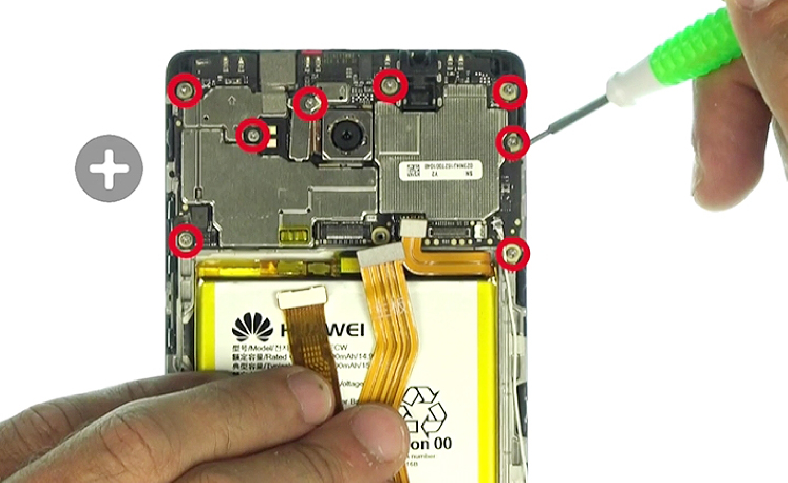 Changement d'écran (vitre+châssis+LCD) sur Mate 8 photo 1