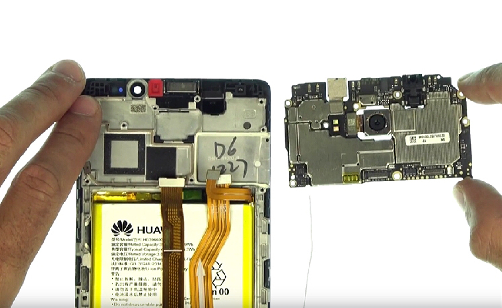 Changement d'écran (vitre+châssis+LCD) sur Mate 8 photo 2