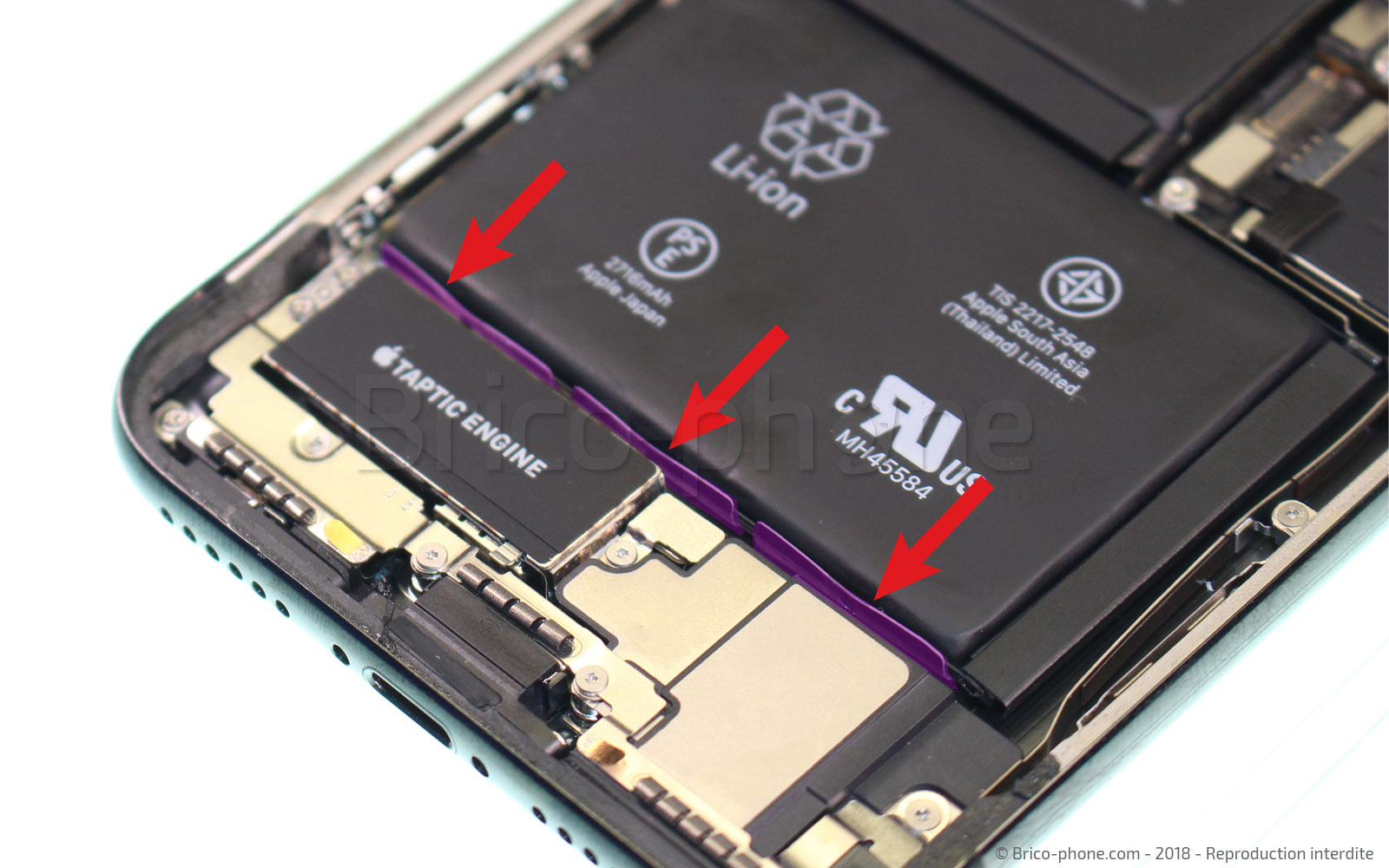 Changement de batterie sur iPhone X photo 1