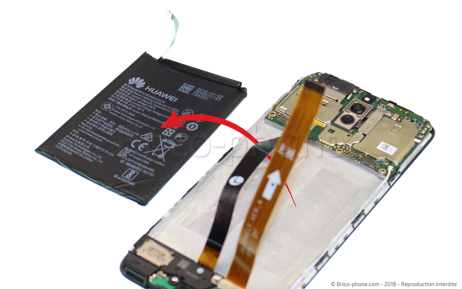 Changement de batterie sur Mate 10 Lite photo 4