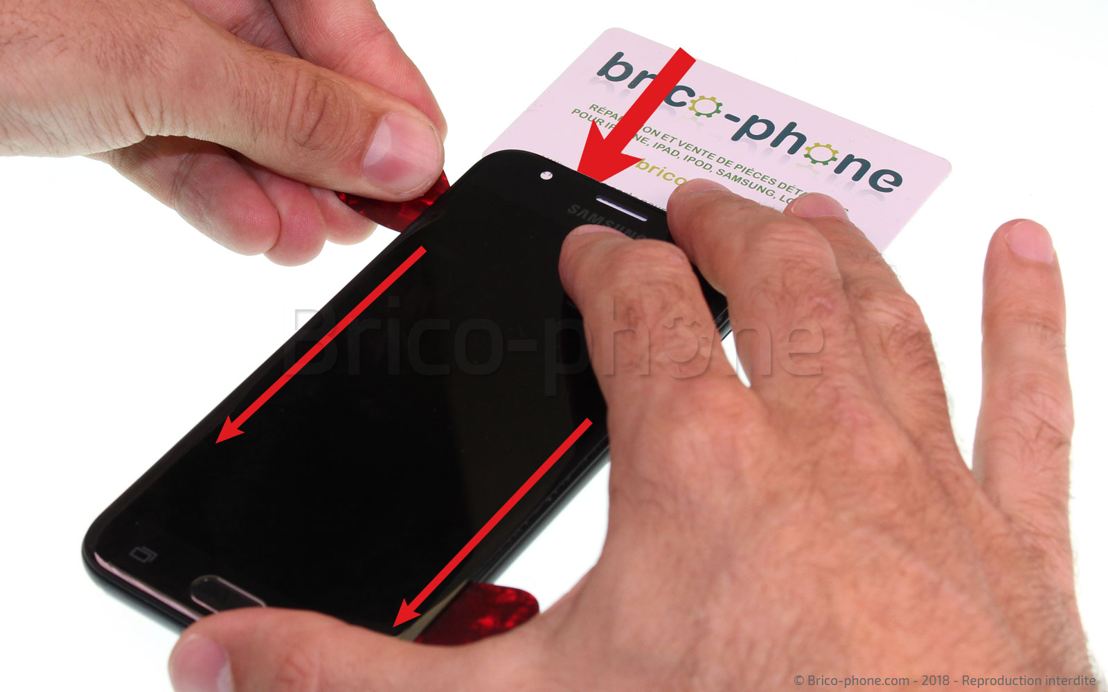 Changement d'écran (vitre+LCD) sur Galaxy J3 2017 photo 1