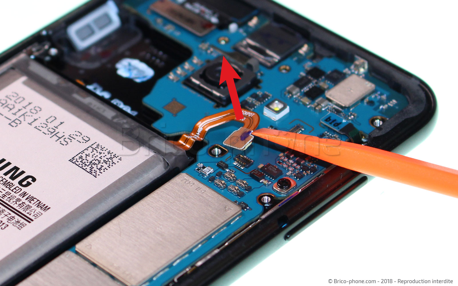 Changement d'écran (vitre+LCD) sur Galaxy A8 2018 photo 1