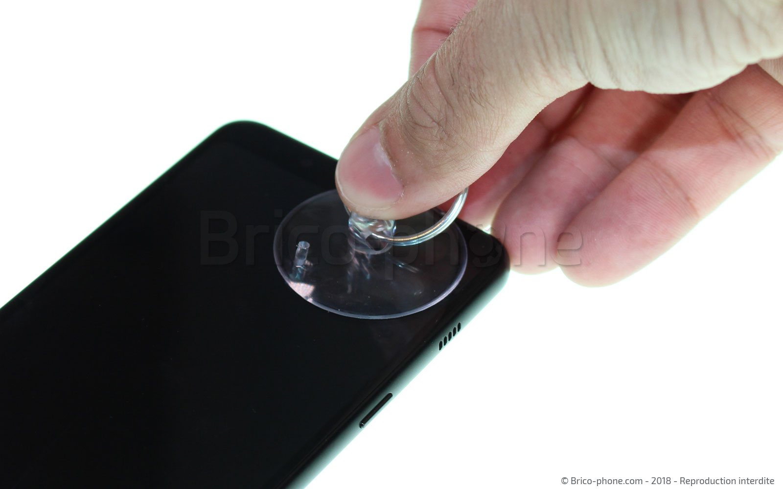 Changement d'écran (vitre+LCD) sur Galaxy A8 2018 photo 1