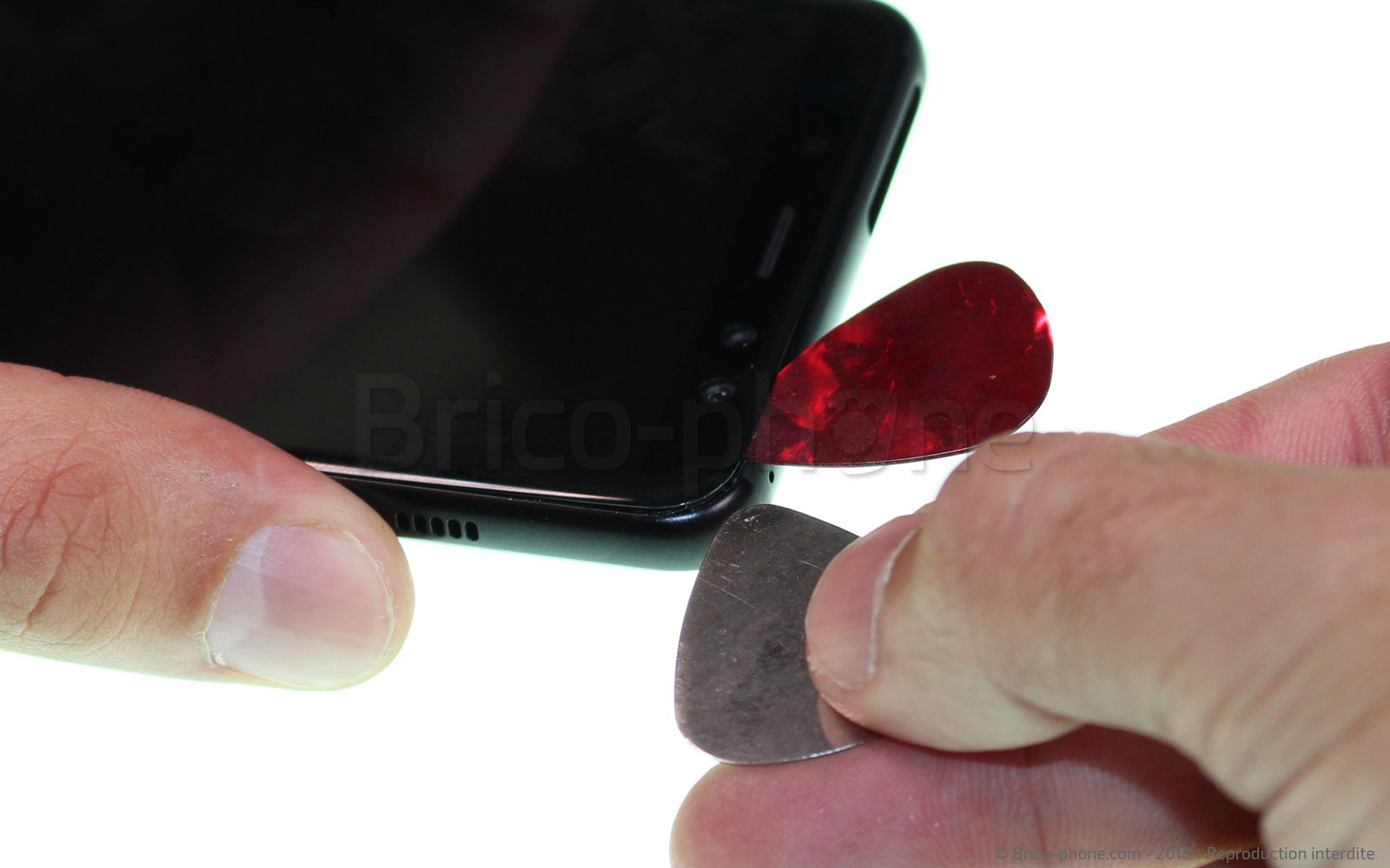 Changement d'écran (vitre+LCD) sur Galaxy A8 2018 photo 3