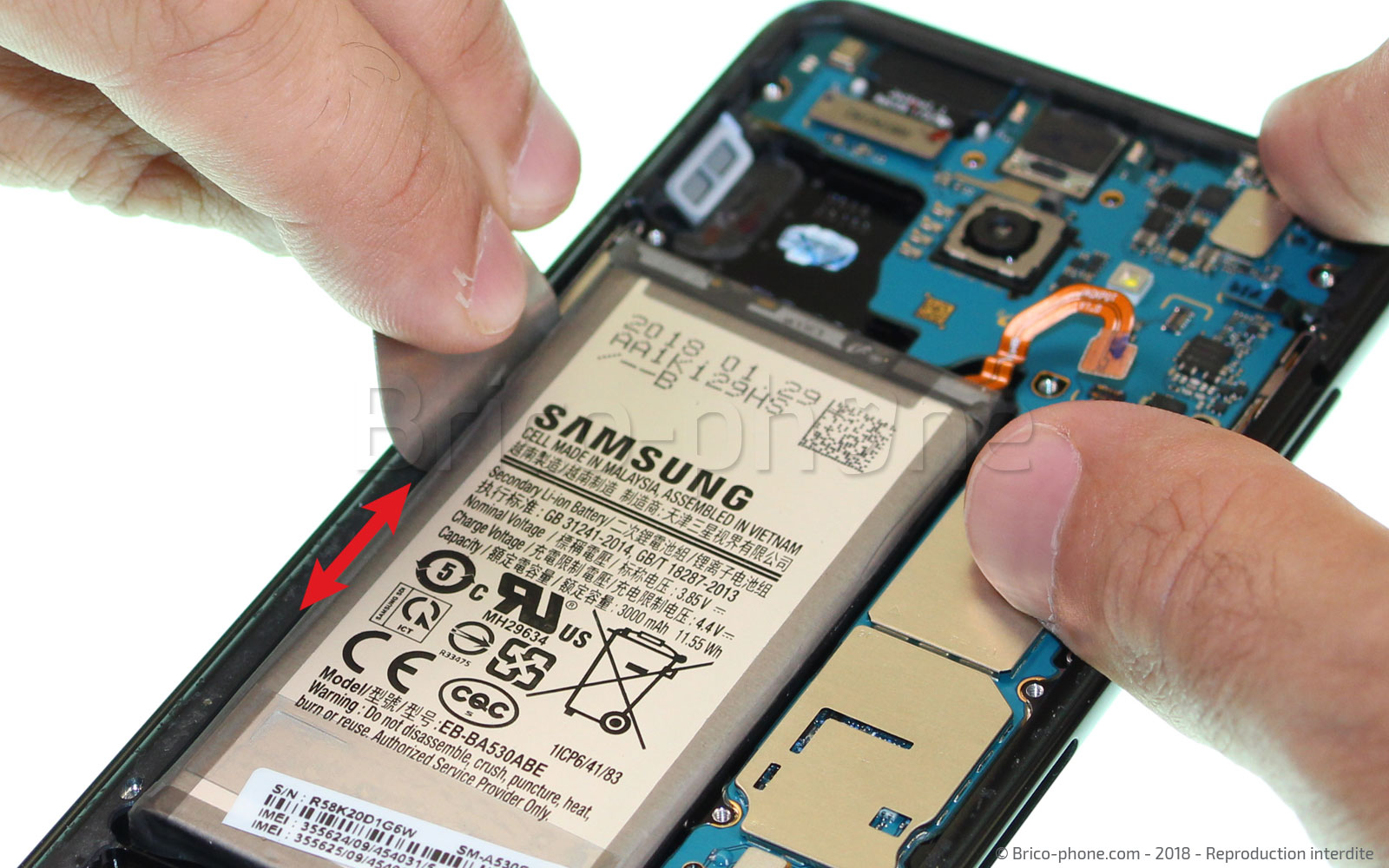 Changement de batterie sur Galaxy A8 2018 photo 1