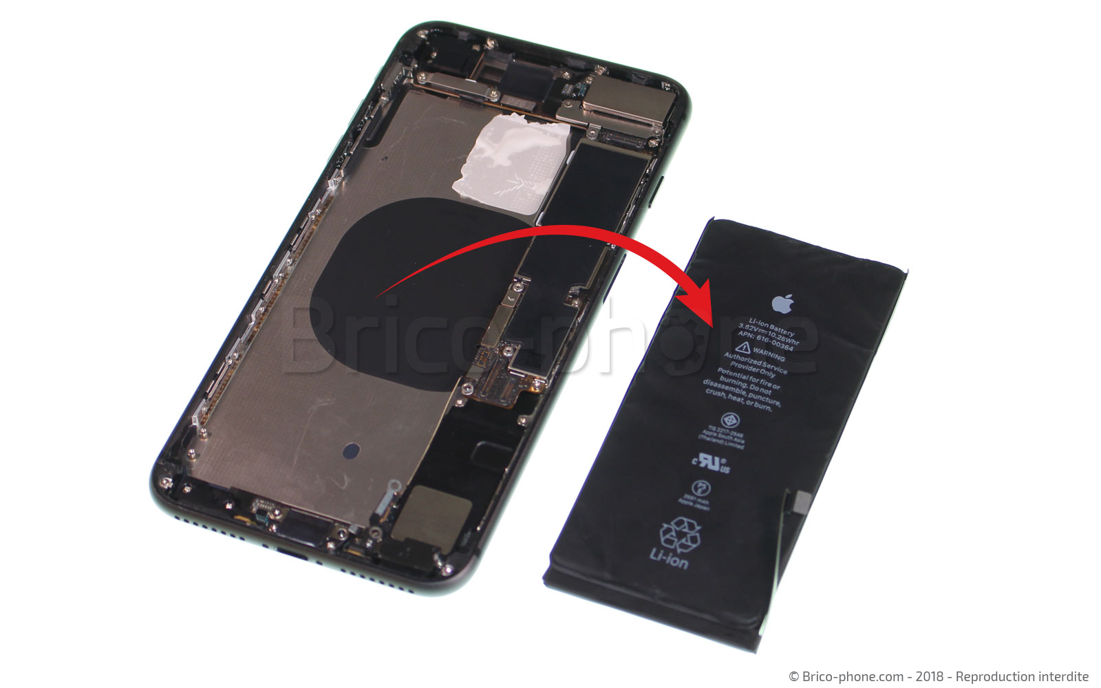 Changement de nappe induction sur iPhone 8 Plus photo 4