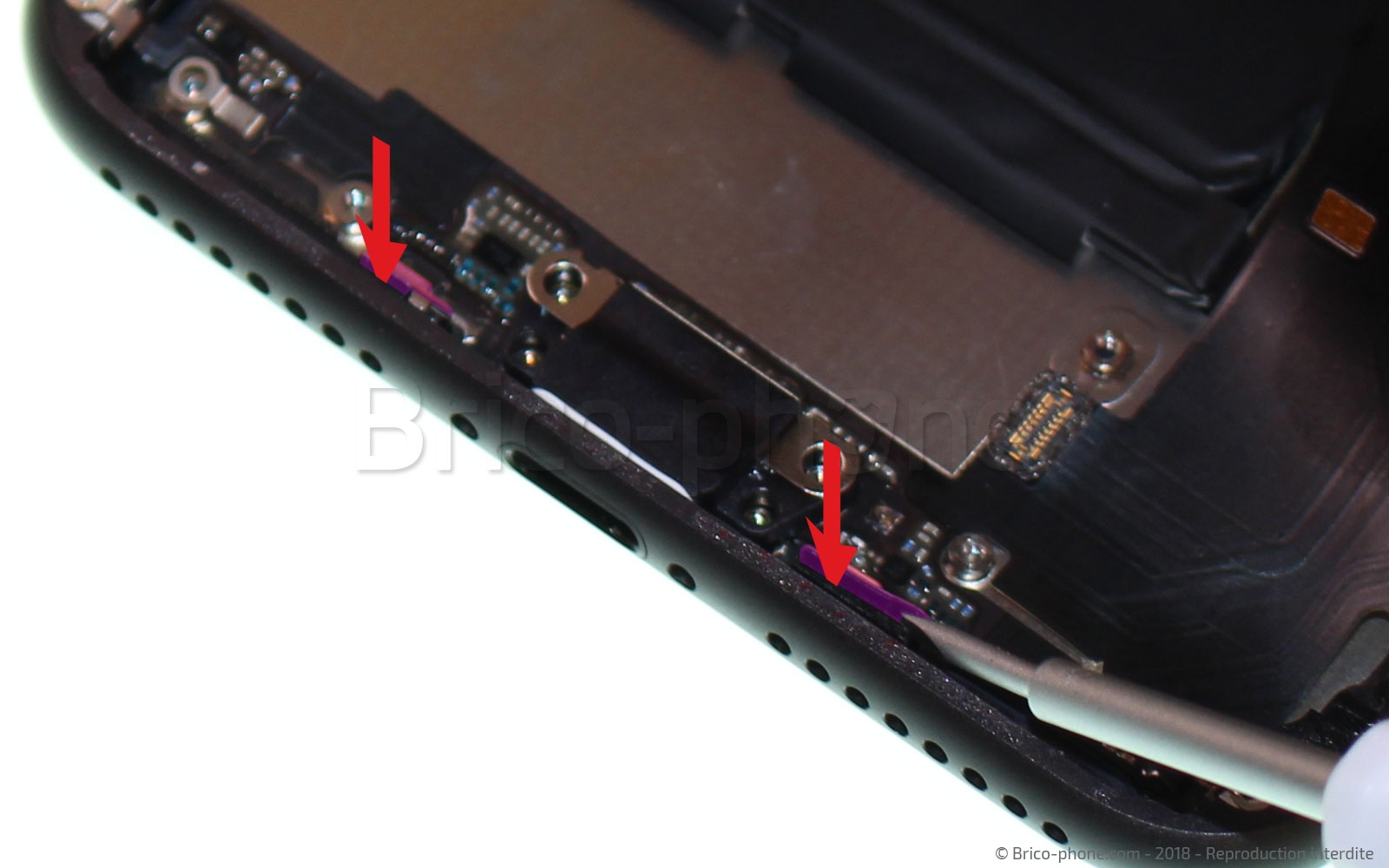 Changement du connecteur de charge sur iPhone 8 Plus photo 3