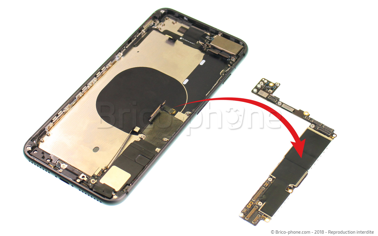 Changement de nappe power et volume sur iPhone 8 Plus photo 2