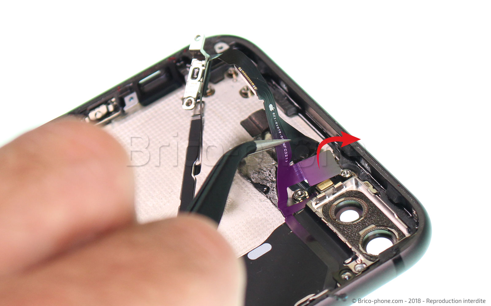 Changement de nappe power et volume sur iPhone 8 Plus photo 3