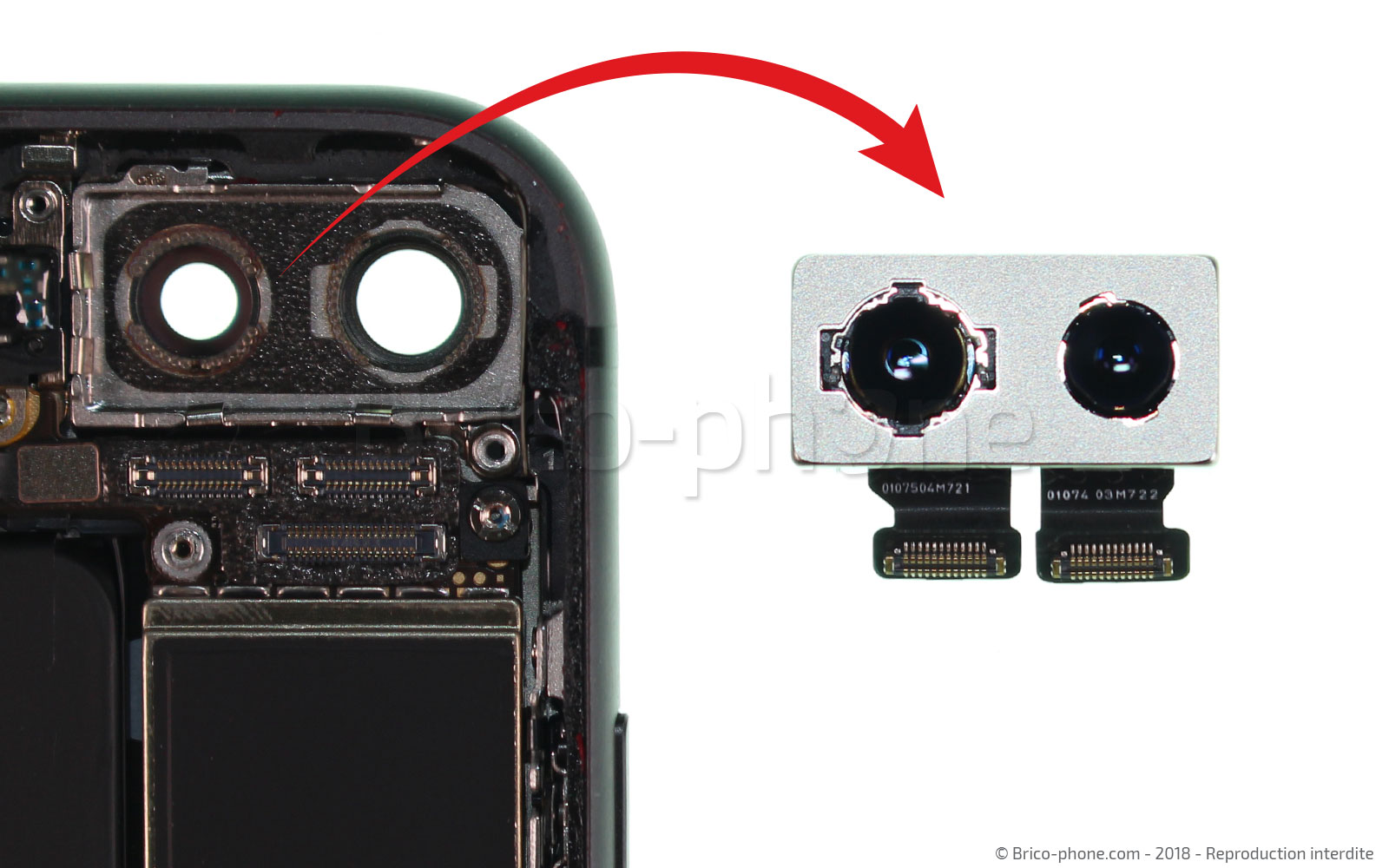 Changement de caméra arrière sur iPhone 8 Plus photo 4