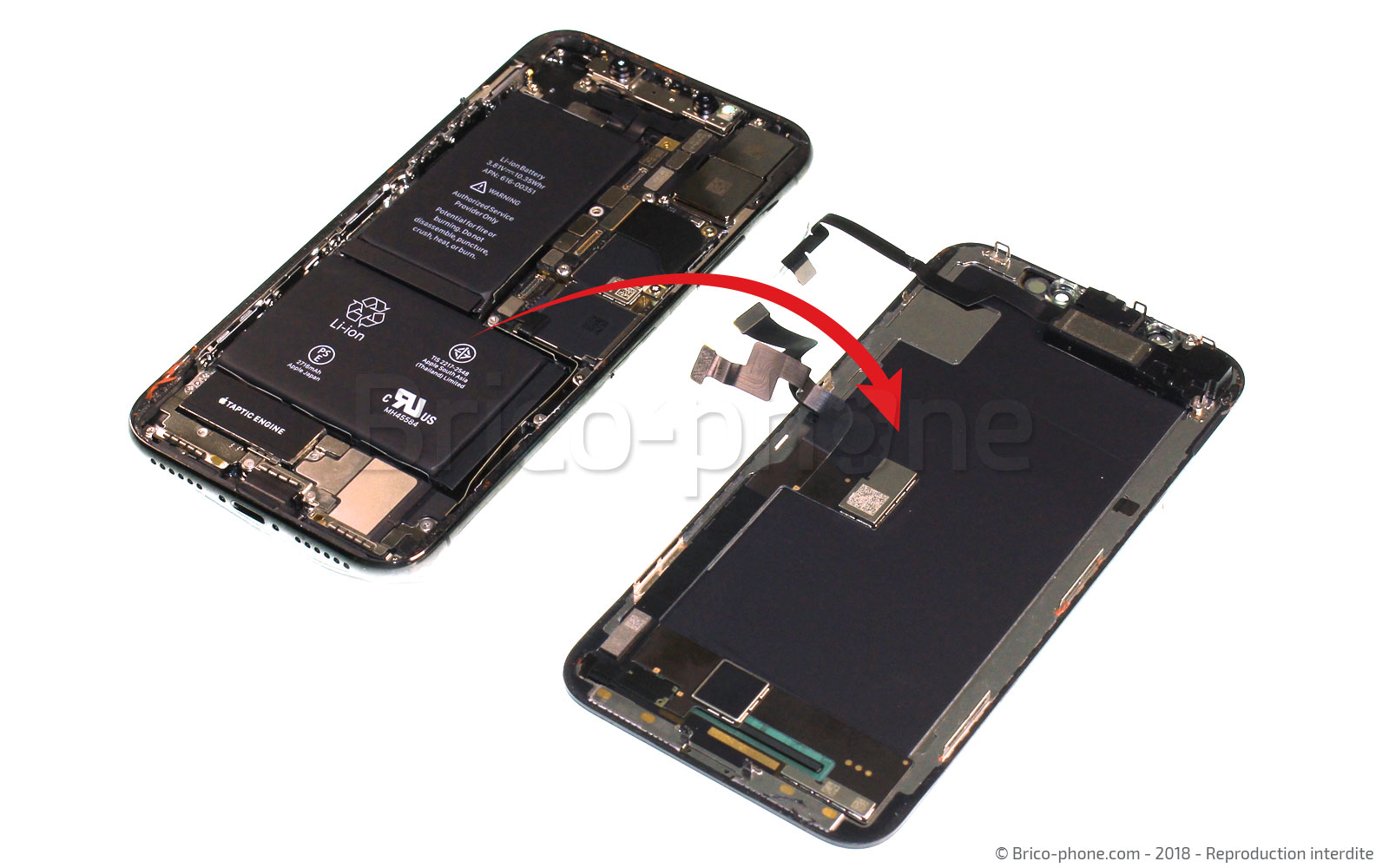 Changement d'écran vitre+OLED complet avec éléments prémontés sur iPhone X photo 4