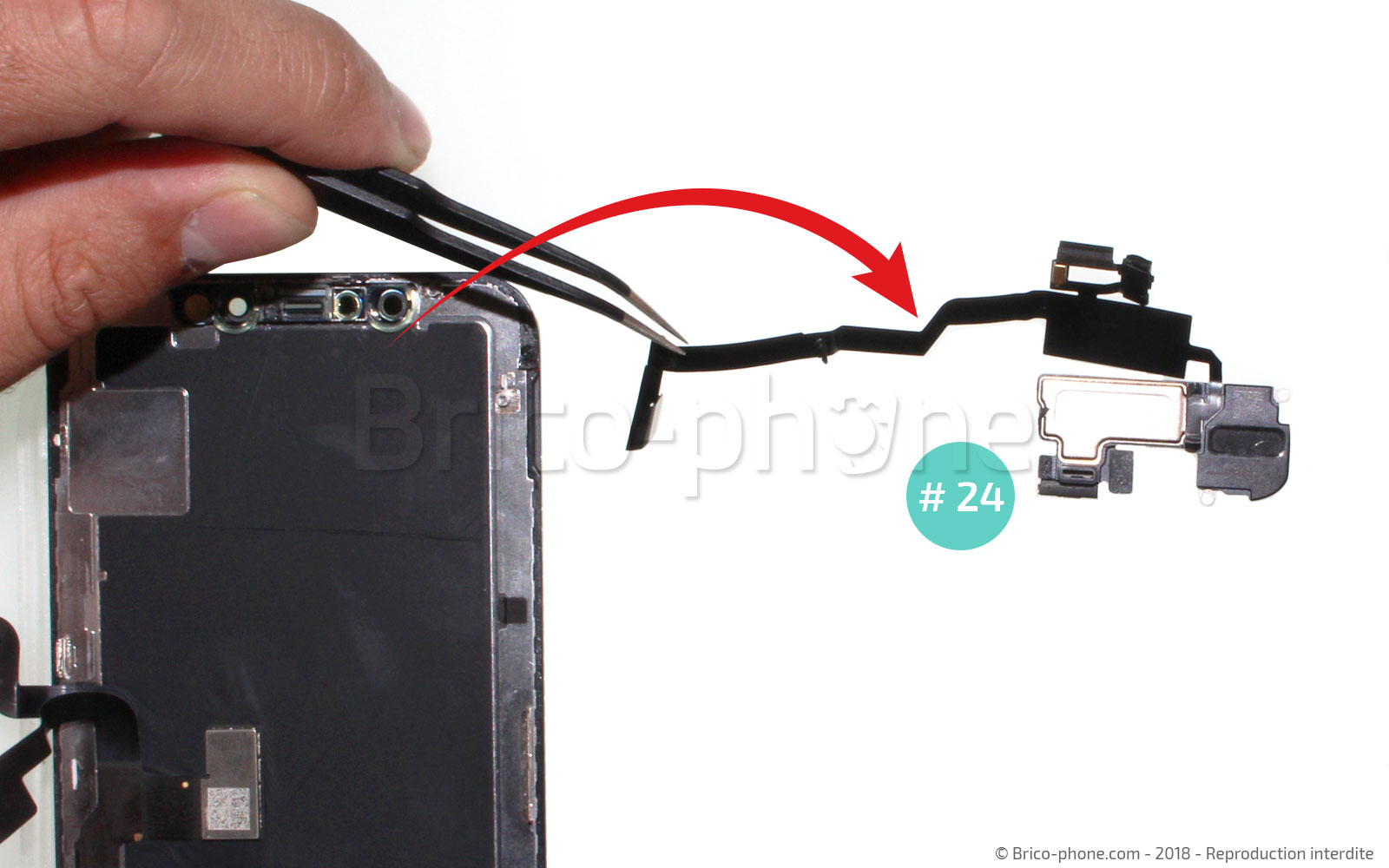 Changement d'écran vitre+OLED complet sans éléments prémontés sur iPhone X photo 4