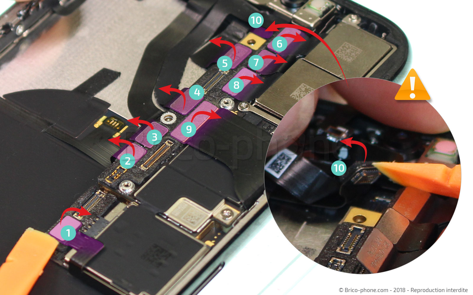 Changement du connecteur de charge sur iPhone X photo 1