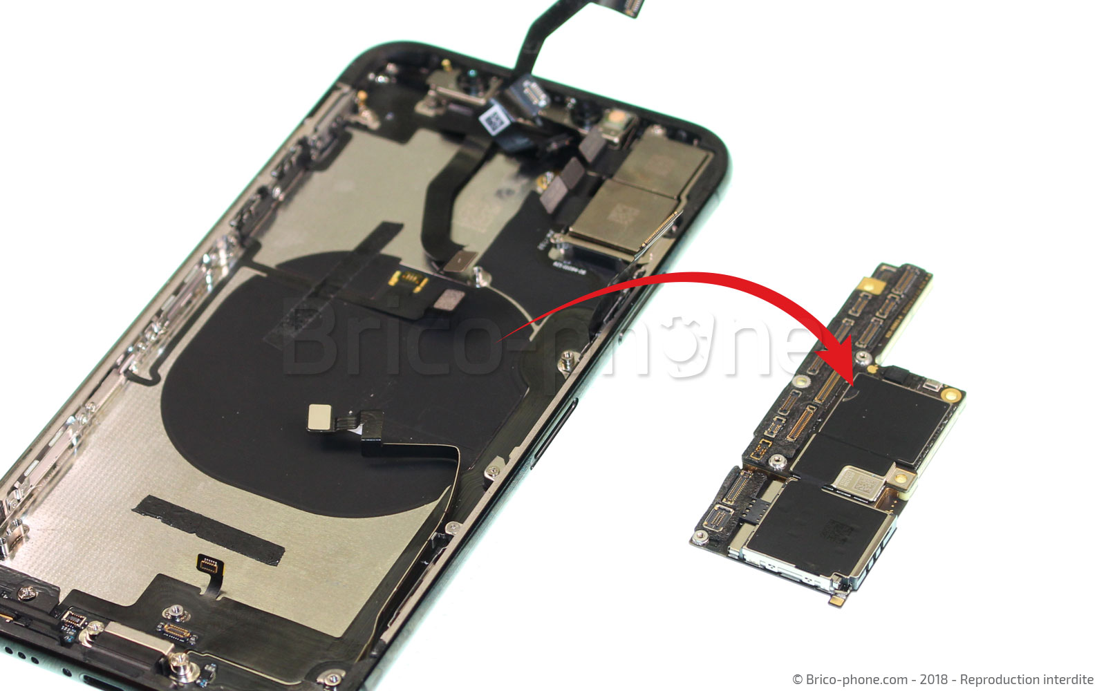 Changement du connecteur de charge sur iPhone X photo 3