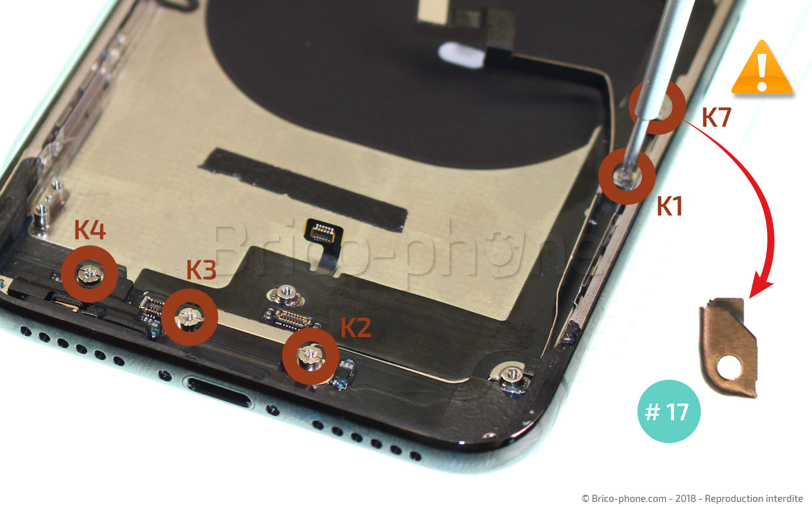 Changement du connecteur de charge sur iPhone X photo 1