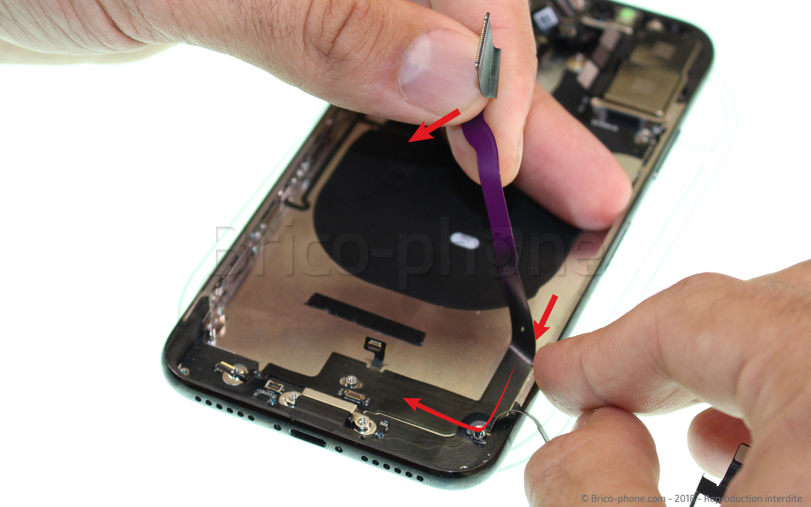 Changement du connecteur de charge sur iPhone X photo 1