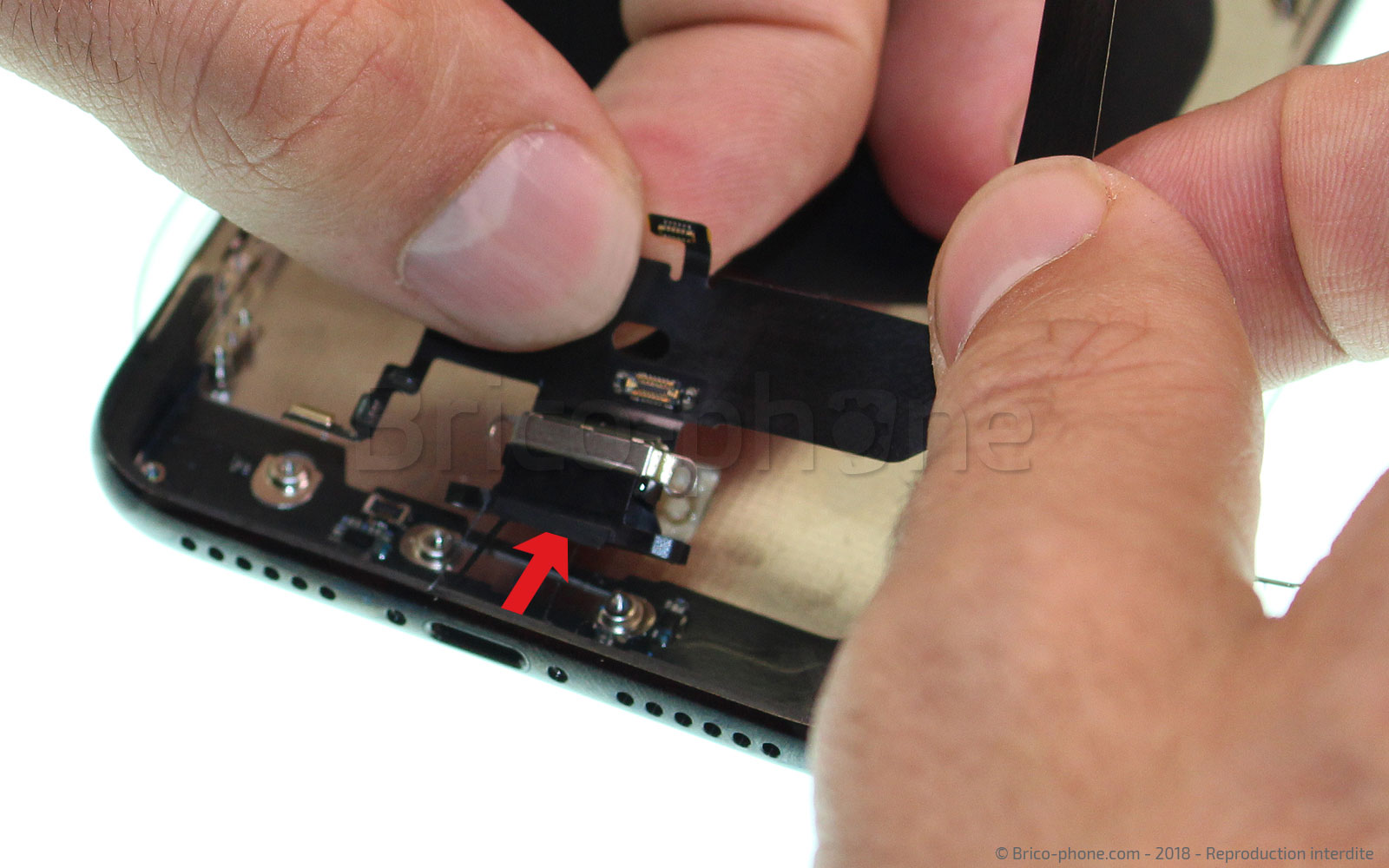 Changement du connecteur de charge sur iPhone X photo 2