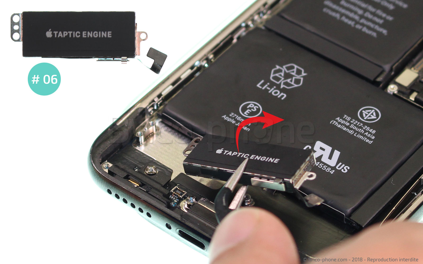 Changement du connecteur de charge sur iPhone X photo 2