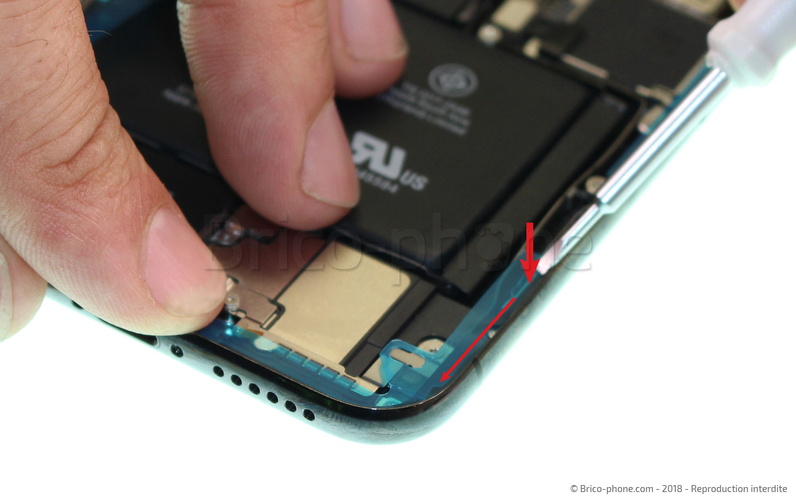 Changement du haut-parleur externe sur iPhone X photo 3