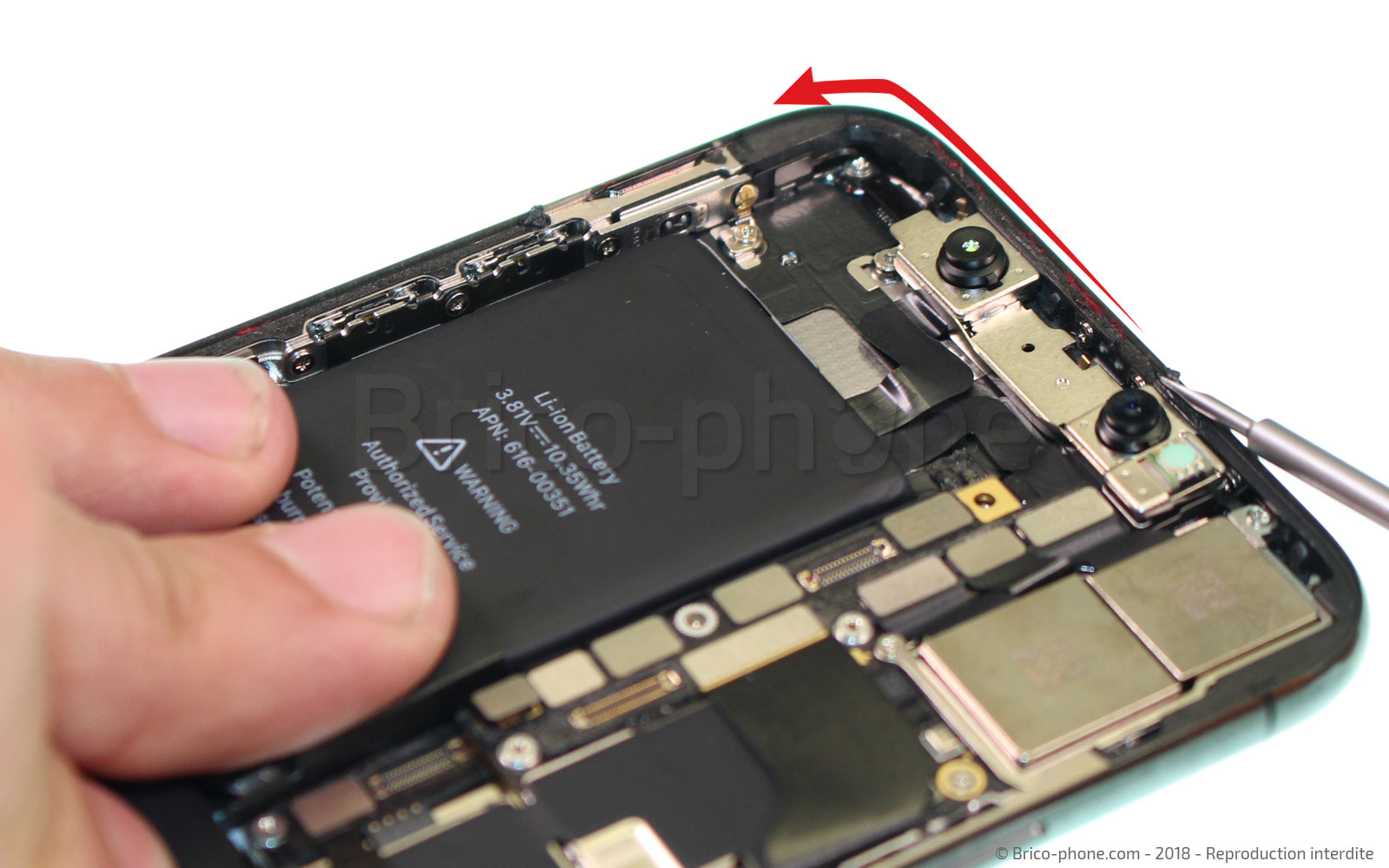 Changement du vibreur Taptic Engine sur iPhone X photo 2