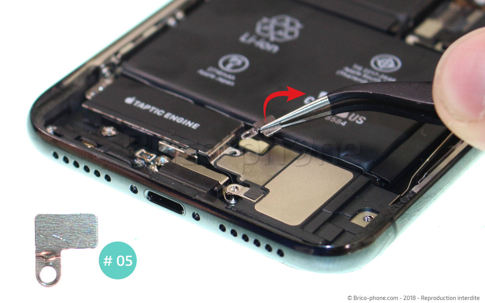 Changement du vibreur Taptic Engine sur iPhone X photo 2