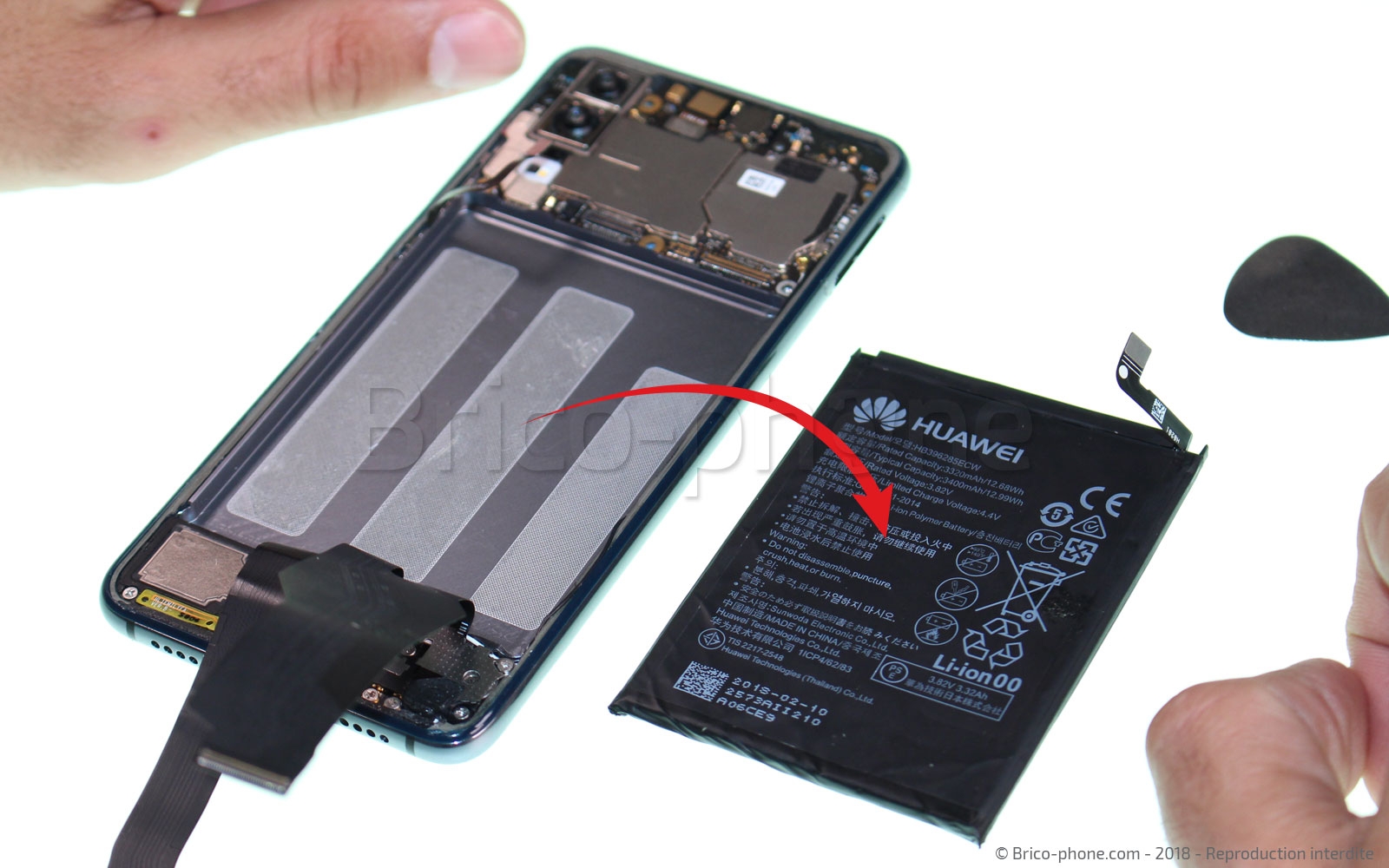 Changement de batterie sur P20 photo 4