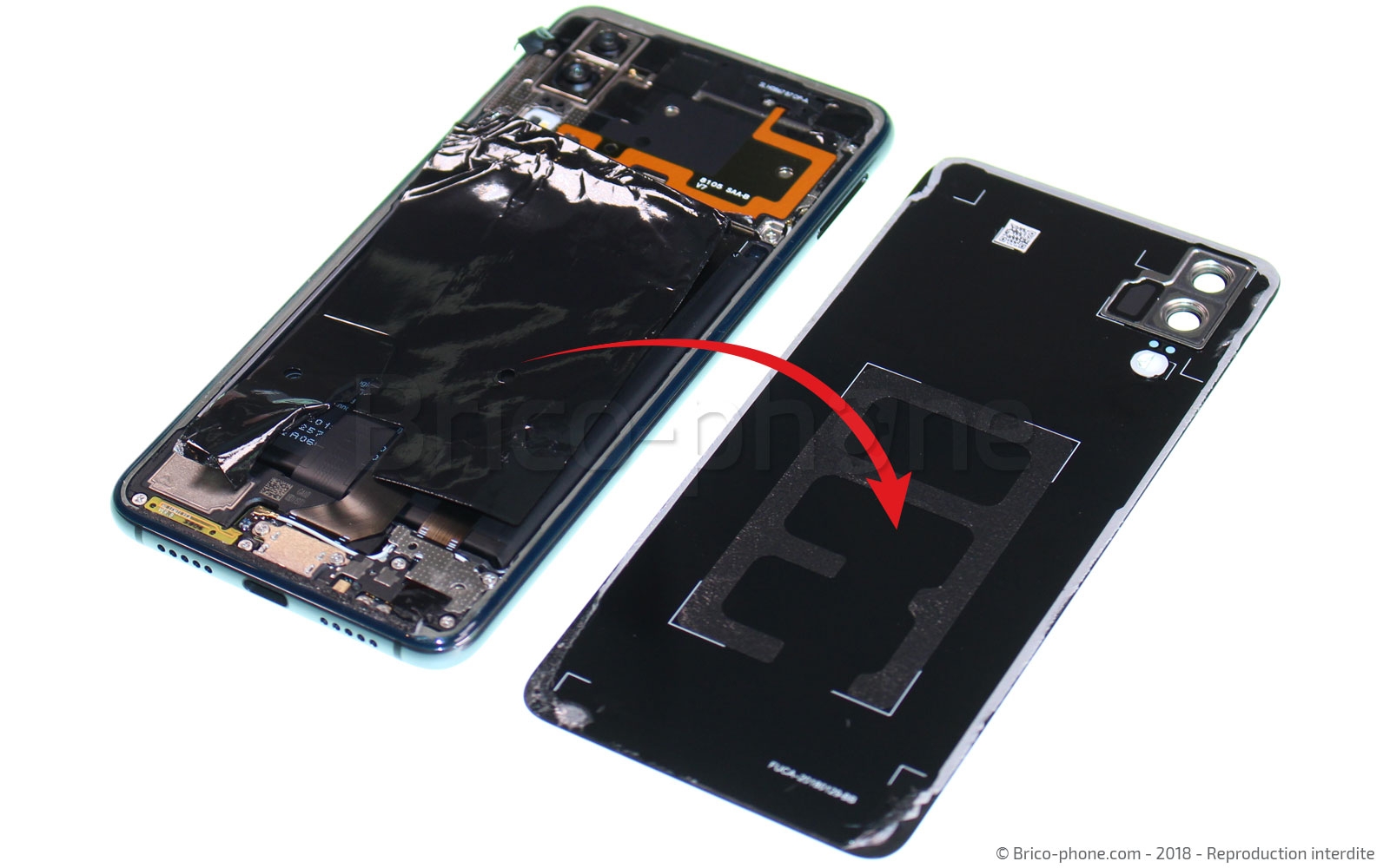 Changement d'écran (vitre+LCD) sur P20 photo 4