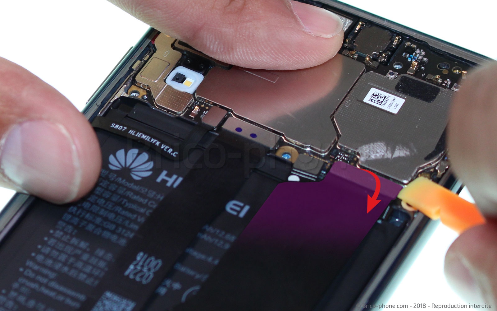 Changement d'écran (vitre+LCD) sur P20 photo 2