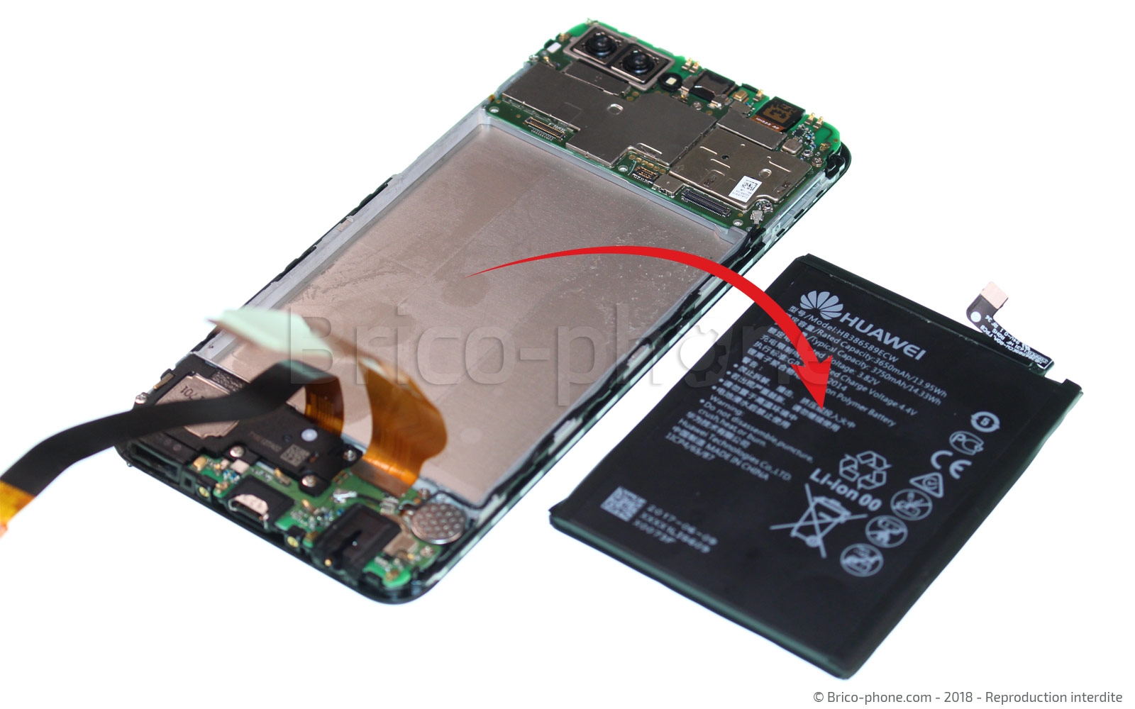 Changement de batterie sur Honor View 10 photo 2