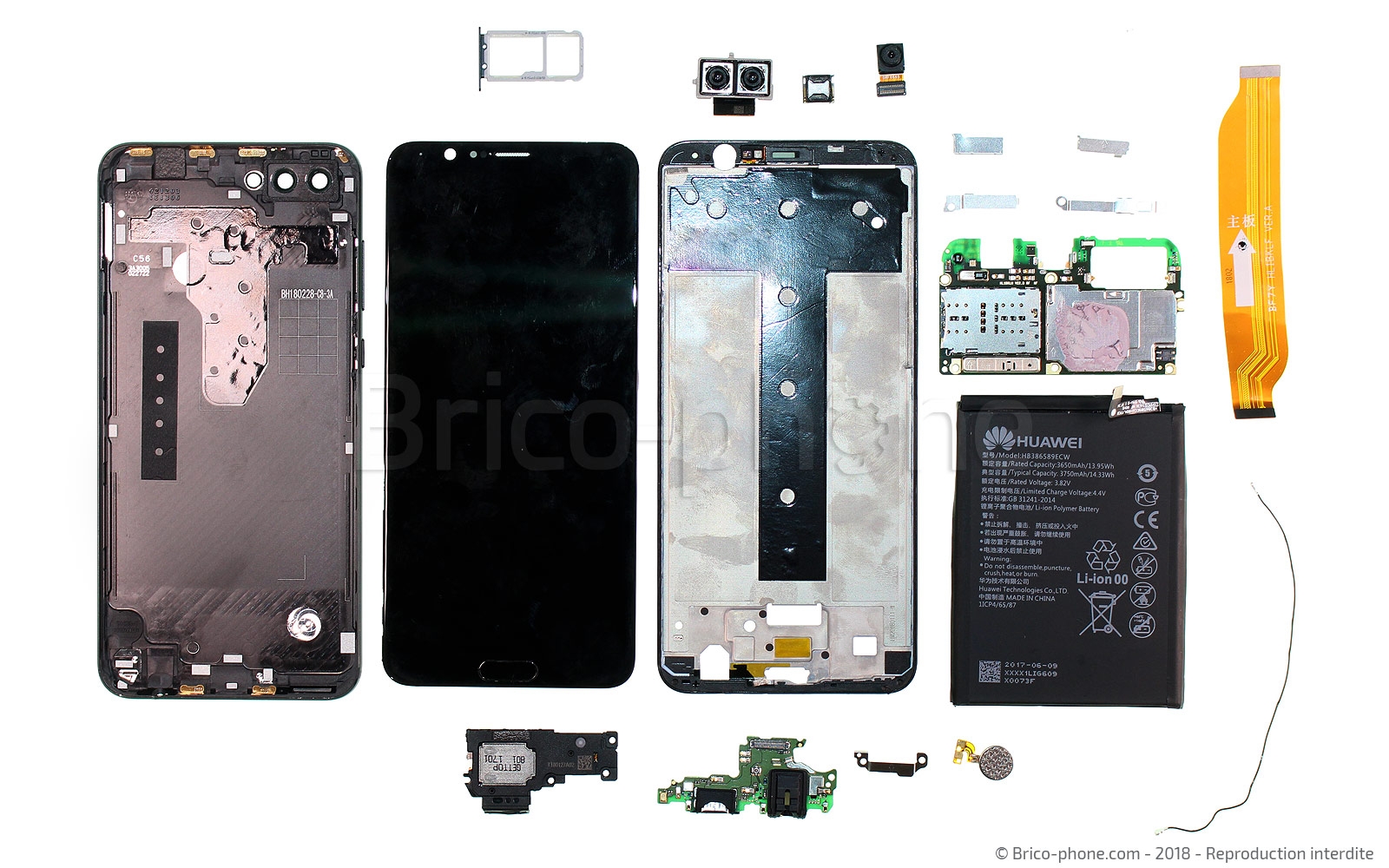 Démontage complet sur Honor View 10 photo 1