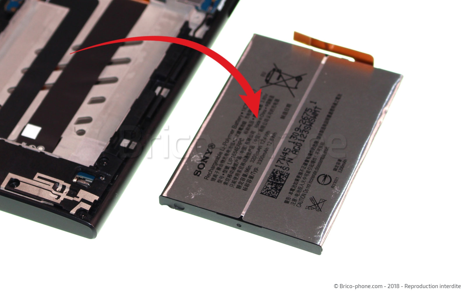 Changement de batterie sur Xperia L2 - L2 Dual photo 4