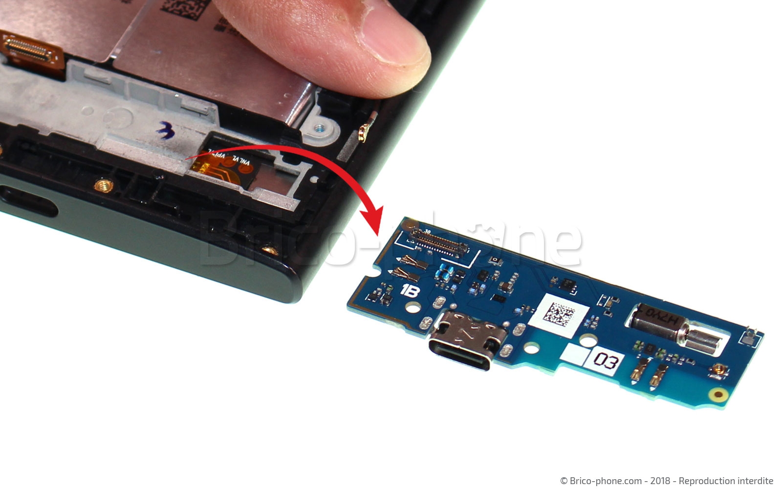 Changement du connecteur de charge sur Xperia L2 - L2 Dual photo 2